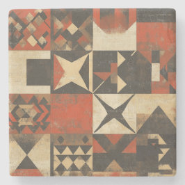 ヴィンテージ幾何学的ボヘミアンストーンコースター ストーンコースター