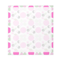 ヴィンテージ幾何学的ライトピンクとオリーブグリーン