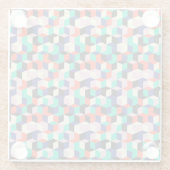 ヴィンテージ幾何学的、ダイヤモンド形状パターン。 ガラスコースター (裏面)