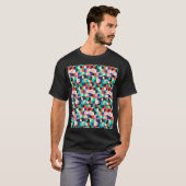 ヴィンテージ幾何学的、ダイヤモンド形状パターン。 Tシャツ (正面フル)