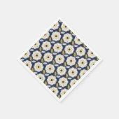 ヴィンテージ幾何学花模様 スタンダードカクテルナプキン (角)