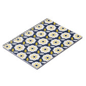 ヴィンテージ幾何学花模様 ノートブック (左側)