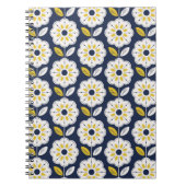 ヴィンテージ幾何学花模様 ノートブック (正面)