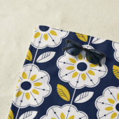 ヴィンテージ幾何学花模様 ビーチタオル (インサイチュ)