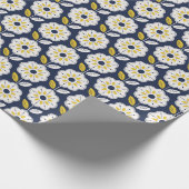 ヴィンテージ幾何学花模様 ラッピングペーパー (角)