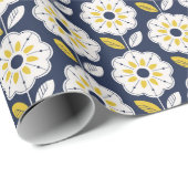 ヴィンテージ幾何学花模様 ラッピングペーパー (ロールコーナー)