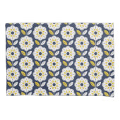 ヴィンテージ幾何学花模様 枕カバー (正面)