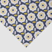 ヴィンテージ幾何学花模様 薄葉紙 (詳細)