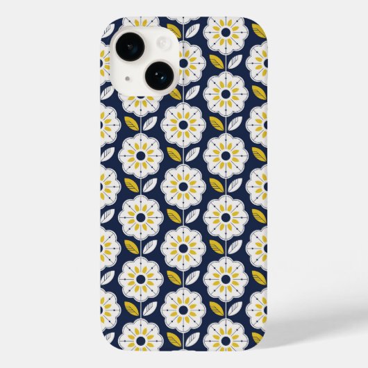 ヴィンテージ幾何学花模様 Case-Mate iPhoneケース (裏面)