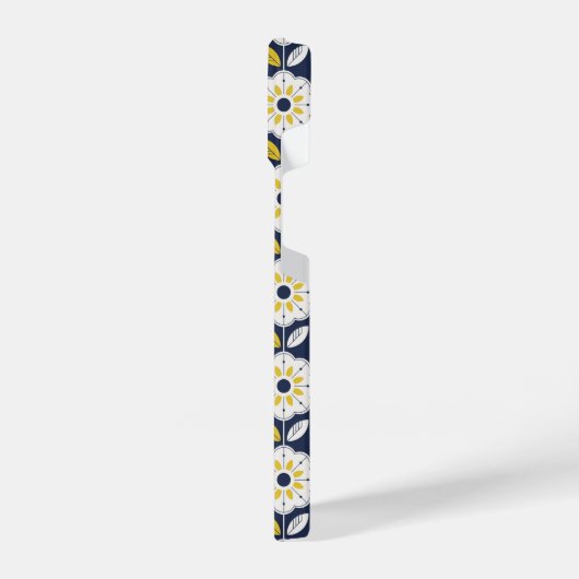 ヴィンテージ幾何学花模様 iPhoneケース (左側面)