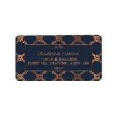 ヴィンテージ幾何結婚アールデコ ラベル (正面)