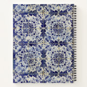 ヴィンテージ幾何青色白モノグラムのレシピ ノートブック (裏面)