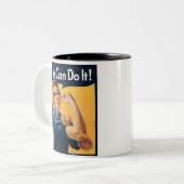 ヴィンテージ広告でできる ツートーンマグカップ (正面左)