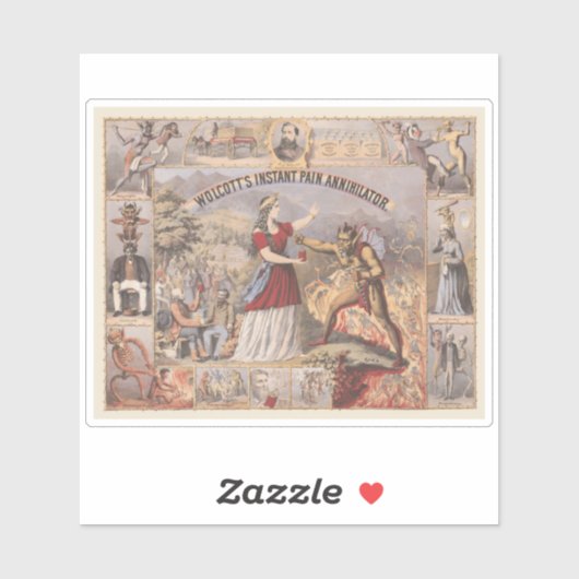 ヴィンテージ広告でウォルコットのインスタントパイン消滅者のために シール (シート)