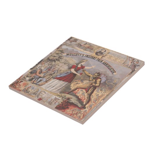 ヴィンテージ広告でウォルコットのインスタントパイン消滅者のために タイル (側面)