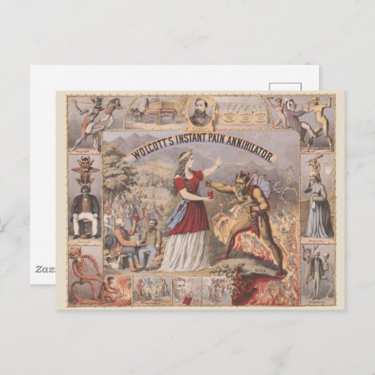 ヴィンテージ広告でウォルコットのインスタントパイン消滅者のために ポストカード (正面/裏面)