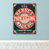 ヴィンテージ広告のレンヌの痛み殺し魔法油 キャンバスプリント (インサイチュ (ウッドフロア))