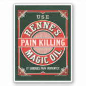 ヴィンテージ広告のレンヌの痛み殺し魔法油 シール (正面)