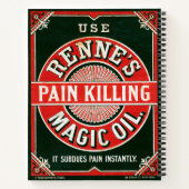 ヴィンテージ広告のレンヌの痛み殺し魔法油 ノートブック (裏面)