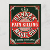 ヴィンテージ広告のレンヌの痛み殺し魔法油 ポストカード (正面)