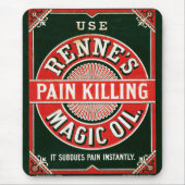 ヴィンテージ広告のレンヌの痛み殺し魔法油 マウスパッド (正面)