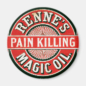 ヴィンテージ広告のレンヌの痛み殺し魔法油 マグネット (正面)