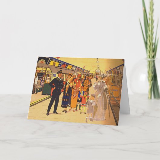 ヴィンテージ広告のロンドン・アンダーグラウンド用ポスター カード (正面)