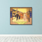 ヴィンテージ広告のロンドン・アンダーグラウンド用ポスター キャンバスプリント (インサイチュ (ウッドフロア))