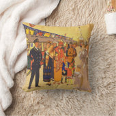 ヴィンテージ広告のロンドン・アンダーグラウンド用ポスター クッション (ブランケット)