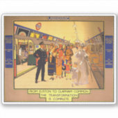 ヴィンテージ広告のロンドン・アンダーグラウンド用ポスター シール (正面)