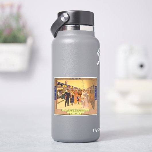 ヴィンテージ広告のロンドン・アンダーグラウンド用ポスター シール (HydroFlask)