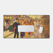 ヴィンテージ広告のロンドン・アンダーグラウンド用ポスター デスクマット (キーボード&マウス)