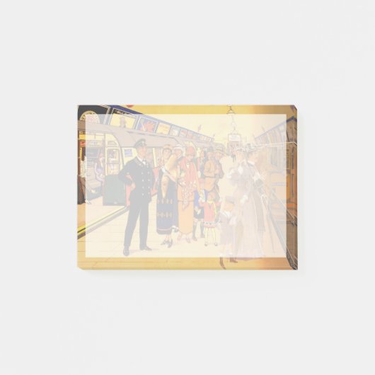 ヴィンテージ広告のロンドン・アンダーグラウンド用ポスター ポストイット (正面)