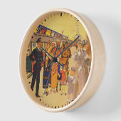 ヴィンテージ広告のロンドン・アンダーグラウンド用ポスター 壁時計 (傾斜)