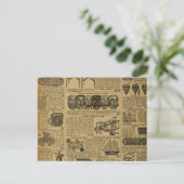 ヴィンテージ広告の新聞玩具 ポストカード (スタンド正面)