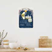 ヴィンテージ広告のJava顔美しい粉末 ポスター (キッチン)