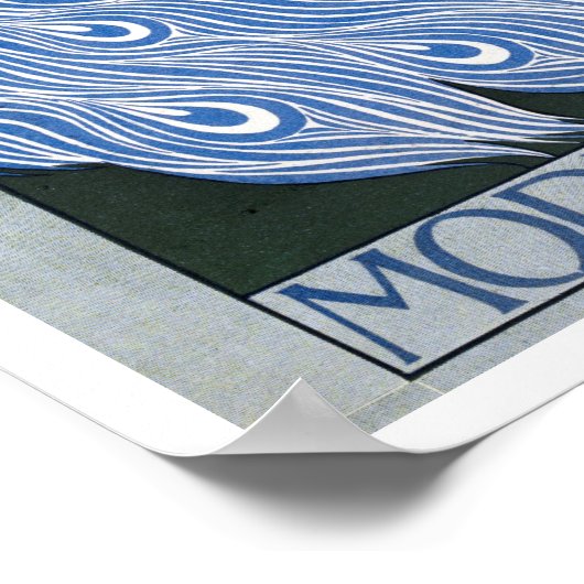 ヴィンテージ広告アールヌーボーのポスター – Peacock ポスター (角)