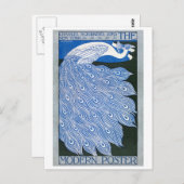 ヴィンテージ広告アールヌーボーのポスター – Peacock ポストカード (正面/裏面)