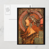 ヴィンテージ広告アールヌーボーはがき ポストカード (正面/裏面)