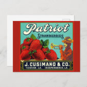 ヴィンテージ広告イチゴ独立LA シーズンポストカード (正面/裏面)