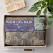 ヴィンテージ広告コラージュシャビーシックデコパージュ 薄葉紙 (ギフト)