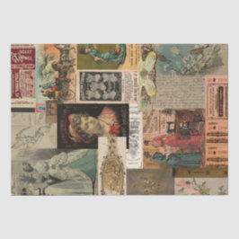 ヴィンテージ広告コラージュShabbyChic Decompage 薄葉紙