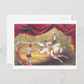 ヴィンテージ広告サーカスのリトグラフ ポストカード (正面/裏面)