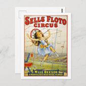 ヴィンテージ広告サーカス：ベソン高線法 ポストカード (正面/裏面)