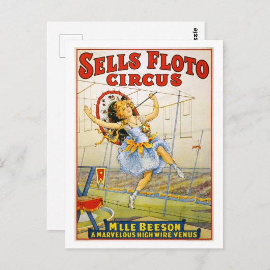 ヴィンテージ広告サーカス:ベソン高線法 ポストカード (正面/裏面)