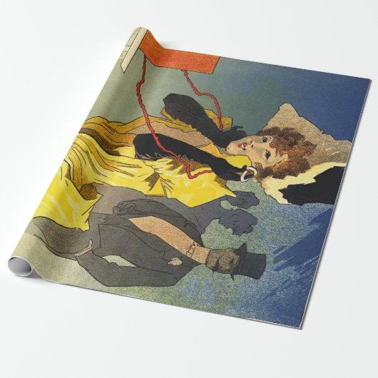 ヴィンテージ広告シアターのポスタ絵画ー・アート ラッピングペーパー (アンロールド)