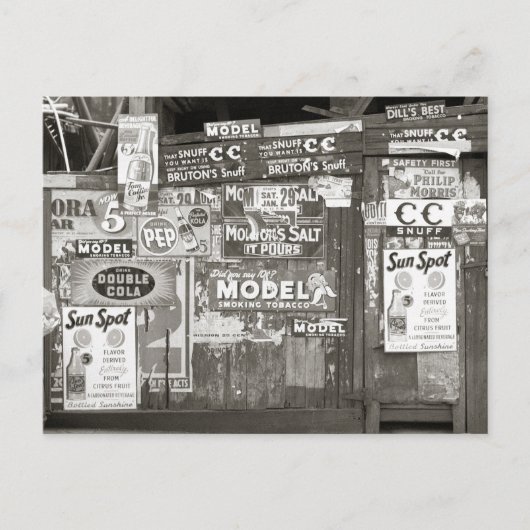 ヴィンテージ広告ズ, 1938 ポストカード (正面)