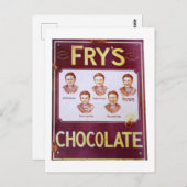 ヴィンテージ広告チョコレートのポスター ポストカード (正面/裏面)