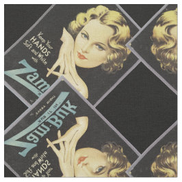 ヴィンテージ広告ハンドクリーム女性金髪 ファブリック