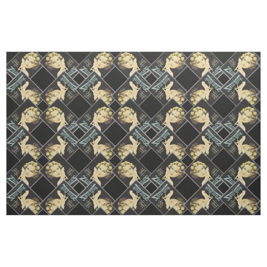 ヴィンテージ広告ハンドクリーム女性金髪 ファブリック (ファットクウォーター)